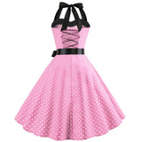 Women's Rockabilly Swing Halter Dress - White - Pettiskirt - XXL - Polyester - image 42