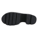 Women's Gothic Rivet Ring Platform Sandal - Black - Gothic Sandals - 35 B - PU Leather - image 18
