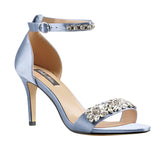 Women's Rhinestone Bridal Stilettos - Champagne - Evening Shoe - 15 B - Silk - image 7