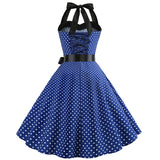 Women's Rockabilly Swing Halter Dress - White - Pettiskirt - XXL - Polyester - image 24
