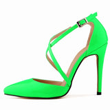 Women's Cross Strap Pointy Toe Sandals - Beige - Sandals - 12 B - image 7