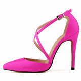 Women's Cross Strap Pointy Toe Sandals - Beige - Sandals - 12 B - image 10