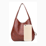 Handbags Women's Vintage Luxury Tote - Black - Tote Bag - Small - PU Leather - image 9