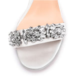 Women's Rhinestone Bridal Stilettos - Champagne - Evening Shoe - 15 B - Silk - image 21