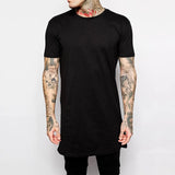 Men's Gothic Short Sleeved Long T-Shirt - Black - Long Gothic T-Shirt - XXL - Cotton - image 7