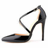 Women's Cross Strap Pointy Toe Sandals - Beige - Sandals - 12 B - image 25