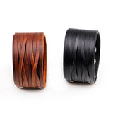 Men's Gothic Punk Cosplay Wristbands - Brown - 80795 - Genuine Leather - image 4