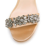 Women's Rhinestone Bridal Stilettos - Champagne - Evening Shoe - 15 B - Silk - image 29