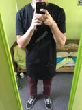 Men's Gothic Short Sleeved Long T-Shirt - Black - Long Gothic T-Shirt - XXL - Cotton - image 14