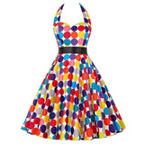 Women's Polka Dot Swing Halter Dress - Multi - 873 / Dress - XXL - Polyester - image 25
