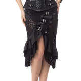 Women's Gothic Steampunk Styled Skirt - Black - Steampunk Skirt - 6XL - Polyester - image 11