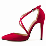 Women's Cross Strap Pointy Toe Sandals - Beige - Sandals - 12 B - image 5