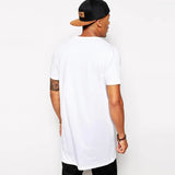 Men's Gothic Short Sleeved Long T-Shirt - Black - Long Gothic T-Shirt - XXL - Cotton - image 9