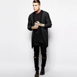Men's Gothic Short Sleeved Long T-Shirt - Black - Long Gothic T-Shirt - XXL - Cotton - image 4