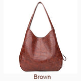 Handbags Women's Vintage Luxury Tote - Black - Tote Bag - Small - PU Leather - image 50