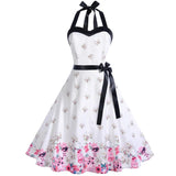 Women's Rockabilly Swing Halter Dress - White - Pettiskirt - XXL - Polyester - image 10