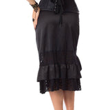 Women's Gothic Steampunk Styled Skirt - Black - Steampunk Skirt - 6XL - Polyester - image 2