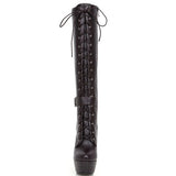 Women's Knee-High Chic High Stiletto Boot - Beige - 1 - Super High Boots - 45 B - PU Leather - image 12