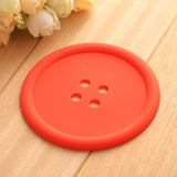 Button Shaped Silicone Coasters 5 Pcs - Medium - Silicone Rubber - image 6