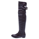 Women's Over-The-Knee-High Flat Boots - Black - Over Knee Boots - 14 B - PU Leather - image 16
