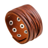 Men's Gothic Punk Cosplay Wristbands - Brown - 80927 - Genuine Leather - image 3
