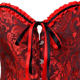 Women's Pretty Overbust Corset Bustier - Black - 819 / Front Clip / Corset - 7XL - Polyester - image 20