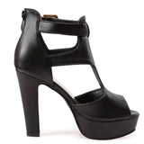Women's T-Strap High Platform Sandals - Yellow - Platform Shoes - 3 B - PU Leather - image 11