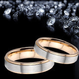 Men's Women's Titanium Wedding Rings - Gold/Silver - 1 - TC088 - 4mm - Ring - 5 - Titanium - image 6