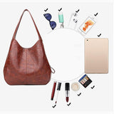 Handbags Women's Vintage Luxury Tote - Black - Tote Bag - Small - PU Leather - image 8
