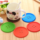 Button Shaped Silicone Coasters 5 Pcs - Medium - Silicone Rubber - image 7