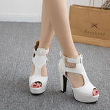 Women's T-Strap High Platform Sandals - Yellow - Platform Shoes - 3 B - PU Leather - image 18