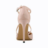 Women's Cross Strap Pointy Toe Sandals - Beige - Sandals - 12 B - image 35