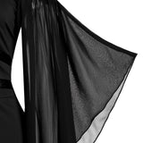 Women's Gothic Leather Strap Dress - Black - Medievil Dress - 5XL - Polyester/Chiffon - image 9