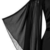 Women's Gothic Leather Strap Dress - Black - Medievil Dress - 5XL - Polyester/Chiffon - image 7