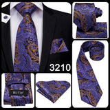 Men's 3 Pcs Purple Silk Wedding Tie Sets - Purple - 3148 - One Size - Silk - image 19