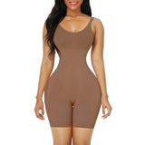 Women's Seamless Bodysuit Shaper - Beige - Shapewear Body Shaper - 3XL - Spandex - image 13