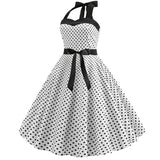 Women's Rockabilly Swing Halter Dress - White - Pettiskirt - XXL - Polyester - image 48