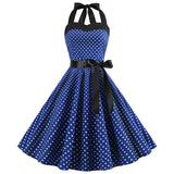 Women's Rockabilly Swing Halter Dress - White - Pettiskirt - XXL - Polyester - image 22