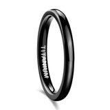 Men's Women's Titanium Bridal Bands - Black - 1 - 2mm - Wedding Band - 6 - Titanium - image 16