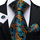 Funki Buys | Neckties | Men's 3 Pcs Paisley Wedding Tie Sets