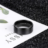 Men's Women's Titanium Engagement Ring - Black - 6mm - Wedding Ring - 4 - Tungsten Carbide - image 8