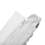 Women's Men's Canvas Mid-Calf Sneakers - White - Increase Heel - 43 B - Canvas - image 18