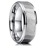 Men's Women's Tungsten Wedding Rings - Silver - 1 - Style1 - 8mm Ring - 6 - Tungsten - image 2