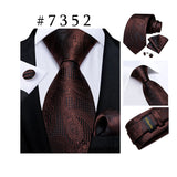 Men's 3 Pcs Luxury Formal Tie Sets - MJ-7189 - One Size - Silk/Polyester - image 45