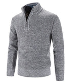 Men's Warm Fleece Thick Turtleneck - Blue - Sweater - Asian M - Polyester - image 14