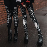 Women's Dark Grunge Gothic Punk Legging - Black - 1 / B230-1140 / Leggings - XL - Polyester - image 3