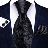 Men's 3 Pcs 100% Silk Luxury Tie Sets - C-3346 - One Size - Silk - image 15