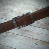 Men's Leather Reversible Rotatable Belt - Black/Blue - Men's Belt - 85cm (Waist 70cm) - Genuine Leather - image 13