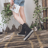 Women's Men's Canvas Mid-Calf Sneakers - White - Increase Heel - 43 B - Canvas - image 24