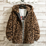 Women's Leopard Print Zip Hoodie Jacket - Brown - Jacket / 01 - Asian M is Eur XS - Cotton - image 3